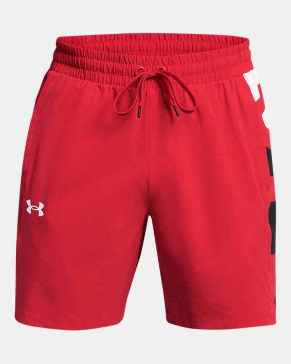 Men's UA Zone Woven Shorts in Red image number 4